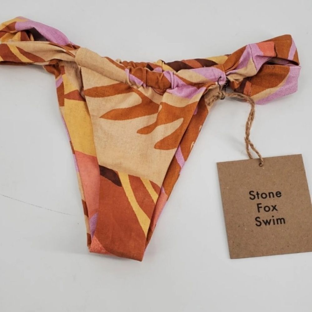 Free People X Stone Fox Lele And Bijo Swim Tropical Bikini Set - Picture 6 of 7